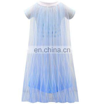 Girls Dress 2020 Summer Cotton Shorts Sleeves Print Clothes Kids Dress