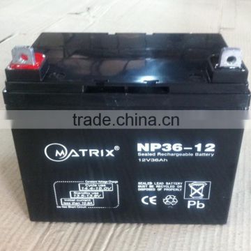 MF 36ah agm vrla smf battery for E-scooter mobility scooter