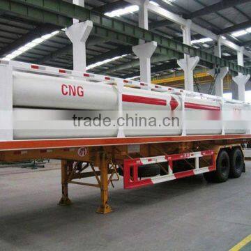 China Yukun ISO/DOT 25Mpa 8pcs type gas tank trailer