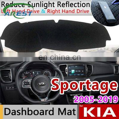 for KIA Sportage 2005~2019 JE KM SL QL Anti-Slip Mat Dashboard Cover Pad Sunshade Dashmat Protect Carpet Car Accessories R Rug