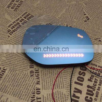 Panoramic Rear View Blue Mirror Glass Led Turn Signal Heating Blind Spot Monitor for Honda Civic 8th 12-15,2pcs