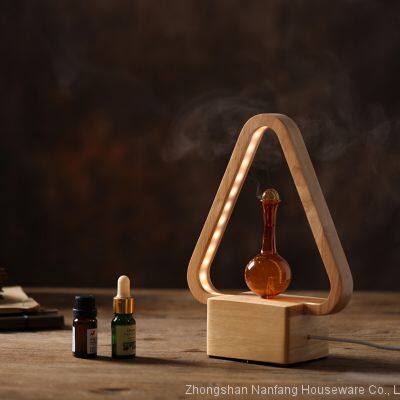Triangle Essential Oil Aroma Diffuser With LED Table Lamp photo-3