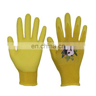 HANDLANDY High Dexterity Age 3-10 Kids Natural Foam Nitrile Coated Gardening Gloves for Kids Children Work