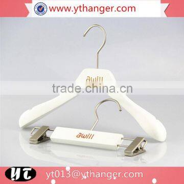 CY-X313 fashion design printed logo wood hanger for baby children