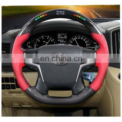 land cruiser lc200 interior LED Carbon Fiber Car Steering Wheel Compatible for GRJ200  UZJ200