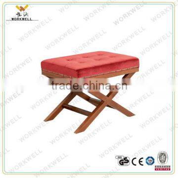 WorkWell Good Fabric or pu Dining Room Stool With X-LEG Kw-D4173 photo-3