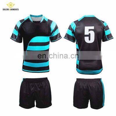 Топовые уникальные спортивные формы для регби с сублимационным и печатным нанесением / Формы для регби из 100% полиэстера photo-3