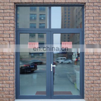 Modern design glass swing doors aluminum storefront  doors