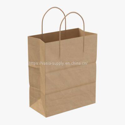 Wholesale custom logo paper shopping bags with handles logo china manufacturer