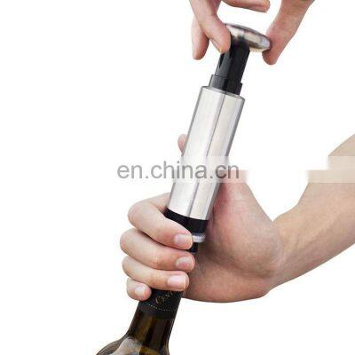 SS Custom Leakproof Pump Reusable Sealer Silicone Vacuum Cork Wine Bottle Stopper photo-5