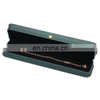 China Manufacturer Blackish Green Color pu Leather Jewelry Box for Bangle Bracelet