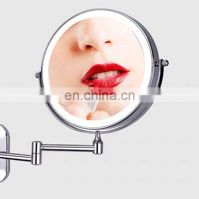 Wall Mounted Extended Folding Double Sided Makeup Mirror for Bathroom photo-3