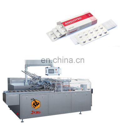 Automatic horizontal tablet pill carton box packing blister tray cartoning packaging machine for small carton