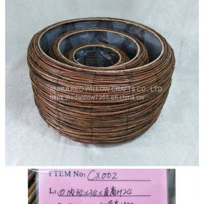 Outdoor Decorative Willow Basket Willow Garden Basket for Plant photo-5