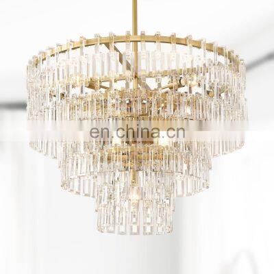 Modern Uniquely Art K9 Crystal Chain Pendant Chandelier Lighting Fixture For Living Room Dining Room Kitchen Island Foyer Lobby