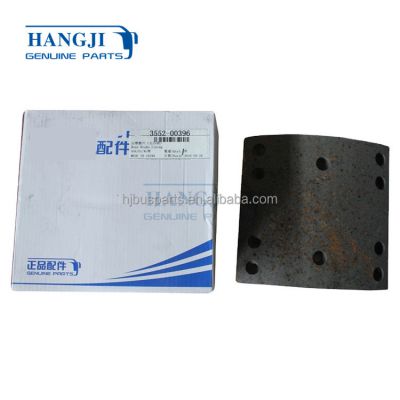 original 3552-00396 auto bus spare parts rear brake lining for ZK6858 chinese bus