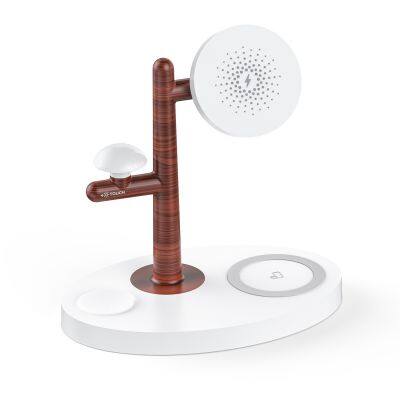 New Multifunction 4 in 1 Wireless Charge Smart Watch Earphone Phone Charging Holder 4-in-1 Wireless Charging Stand