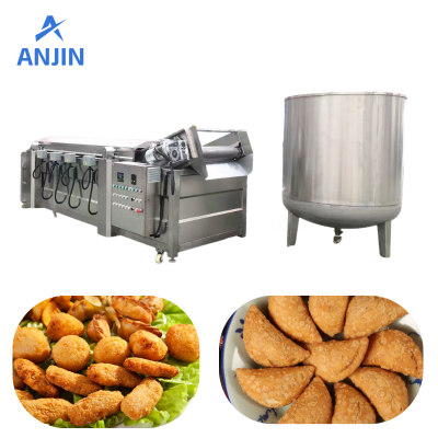 Fully Automatic Continuous Frying Machine | High-Capacity Electric Snack Fryer Line ANJIN FOOD MACHINERY photo-5