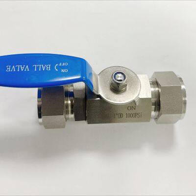 Compact Stainless Steel Double Ferrule Isolation Valve, 1/4
