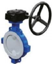 D371F4-16C fully lined butterfly valve with worm gear drive