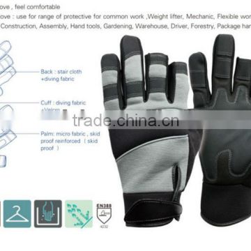 light mechanic gloves industry safety half fingers