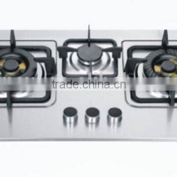 three burner stainless steel gas cooker