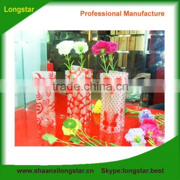 Promotional Foldable Home Decor Plastic PVC Flower Vase