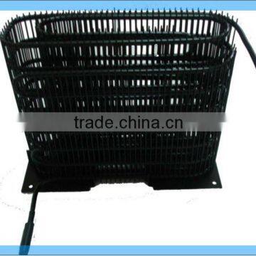 Wire-on-tube roll bond and fin refrigerator evaporator