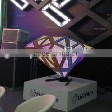 good design LED display and DJ Booth ,Back ground wall-polygon -P5