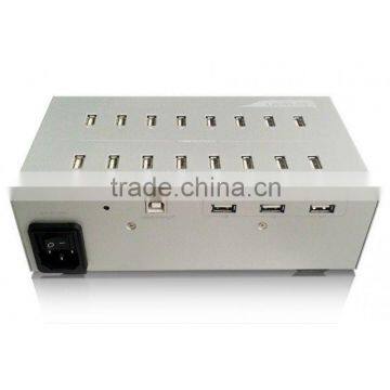 19 port USB Hub 20 Amps 110 - 240V USB 2.0 1A per port