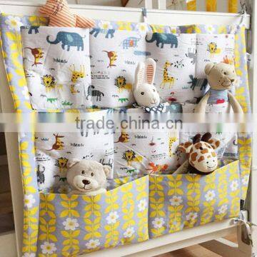 Baby Cartoon Cot Bed Hanging Storage Bag Hanging Pockets