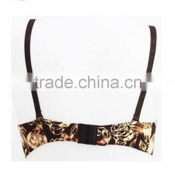 Flower Print Sexy Fancy Bra,comfortable Seamless Ladies Mature Bra photo-4