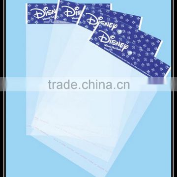 self adhensive OPP plastic bags with die cut and header