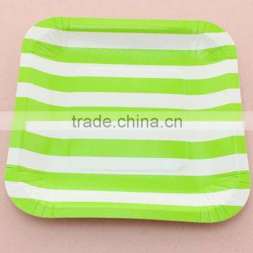 Wedding Favors Mix Pattern 7 Inch Square Paper Plate for Wedding photo-5