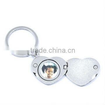 Blank Photo Frame Keychain Metal