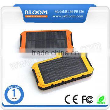 For smart phones solar battery charger portable solar power bank