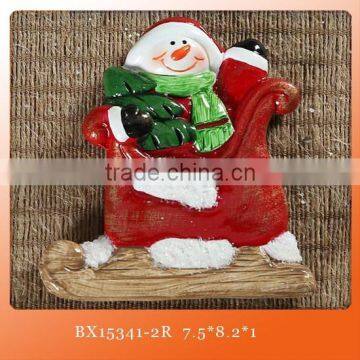 Christmas Santa in Train Shaped Fridge Magnet photo-5