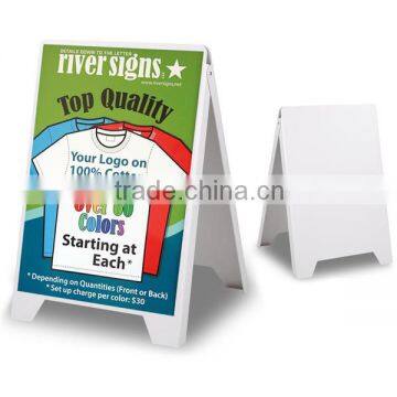 eco flex outdoor advertising double side pavement sidewalk white plastic A Frame