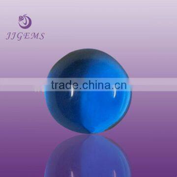 small and clear smooth blue glass gemstone ball