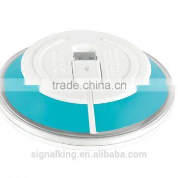 Factory Wholesale Fast Charging QI Wireless Charger Wireless Charger Pad Built In USB Cable For Samsum S6 All Smart Phone photo-5