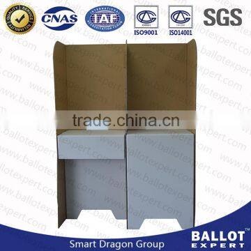 SE-TDC004 paper double booth stand , cardboard election table