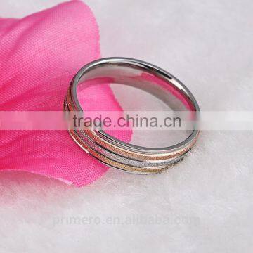 5MM Width Matte 3 Color Ring For Women Girls Gift With Korean Style Fashion Gold Designs Jewelry photo-2