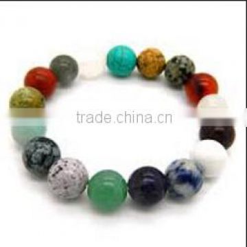 Colorful Round Beads Nature Gemstone Bracelet Wholesales