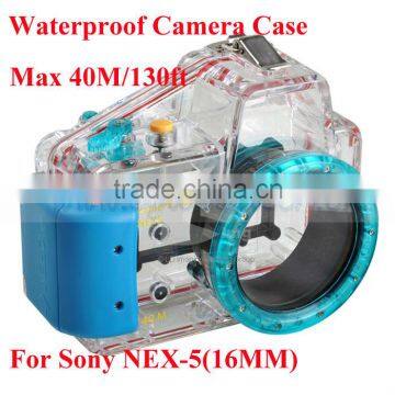 underwater housing camera case waterproof for diving Sony NEX-5(16MM), 40m/130ft underwater cameras waterproof cases