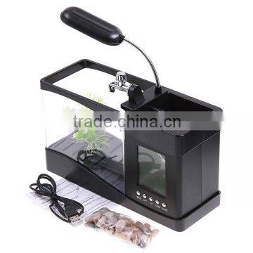Desktop Usb Mini Fish Tank Aquarium With Running Water photo-2