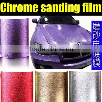 Chrome diamond glitter vinyl wrap film with air drains 1.52*30m