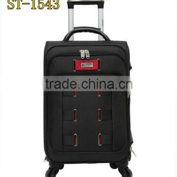 2016 nylon material with two or four wheels trolley luggage suitcase