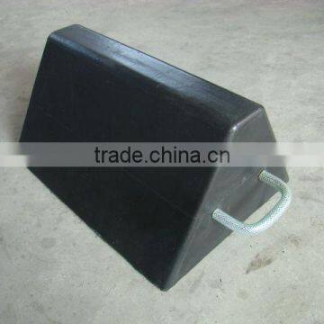 Heavy duty black rubber parking block