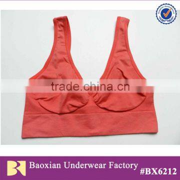 Super Soft lady seamless bra with 4.5cm wide underband