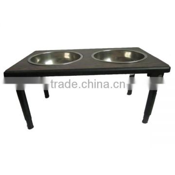 Wooden Stop Tray Elevated Dog Feeders